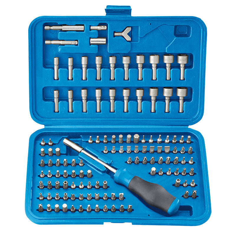 ASSORTIMENTO INSERTI 122pz CACCIAVITE AVVITATORE BUSSOLE KIT TORX