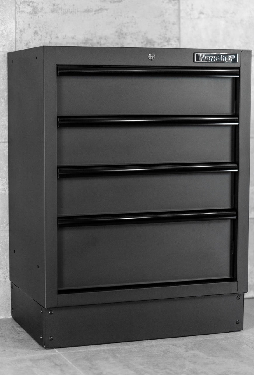 Modulo 4 Cassetti per arredo  Workshopitaly MPS Total Black