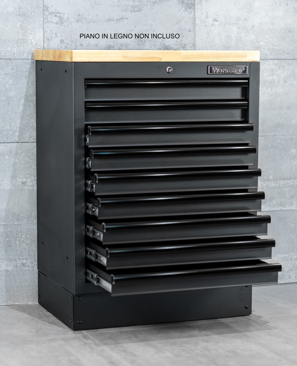 Modulo 9 Cassetti per arredo  Workshopitaly MPS Total Black