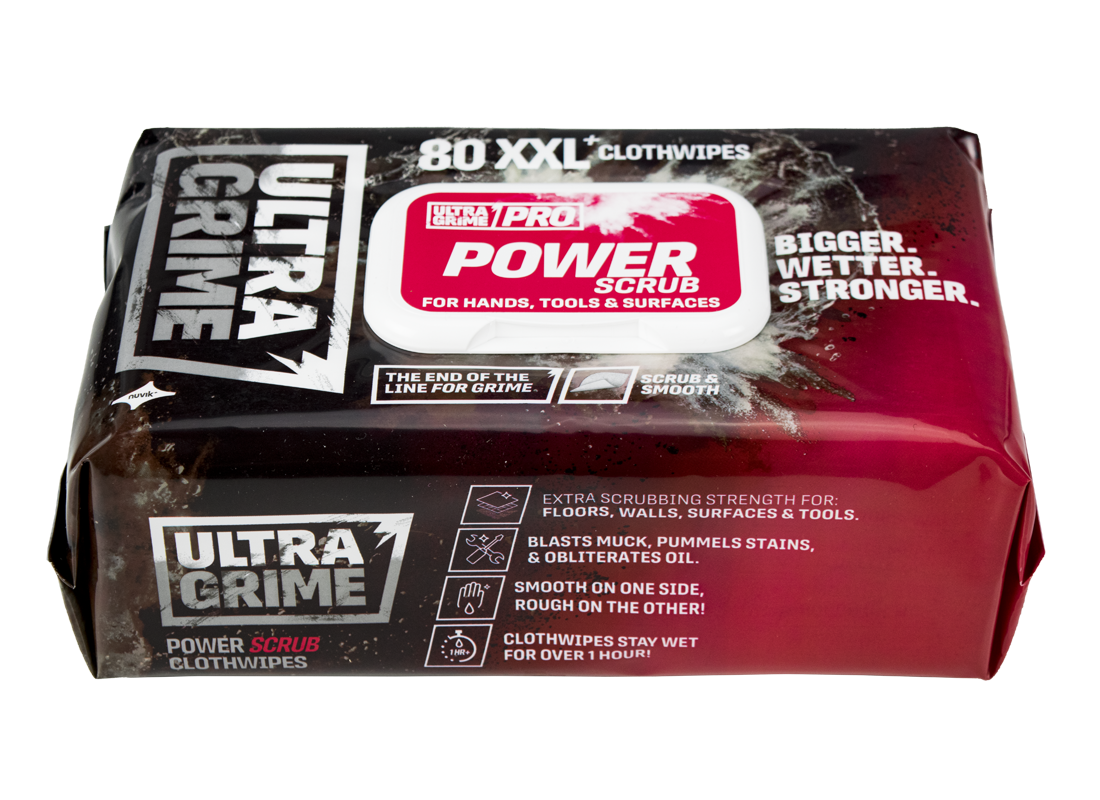 Salviette pulizia ULTRAGRIME PRO POWER SCRUB 80pz. 38x25cm.