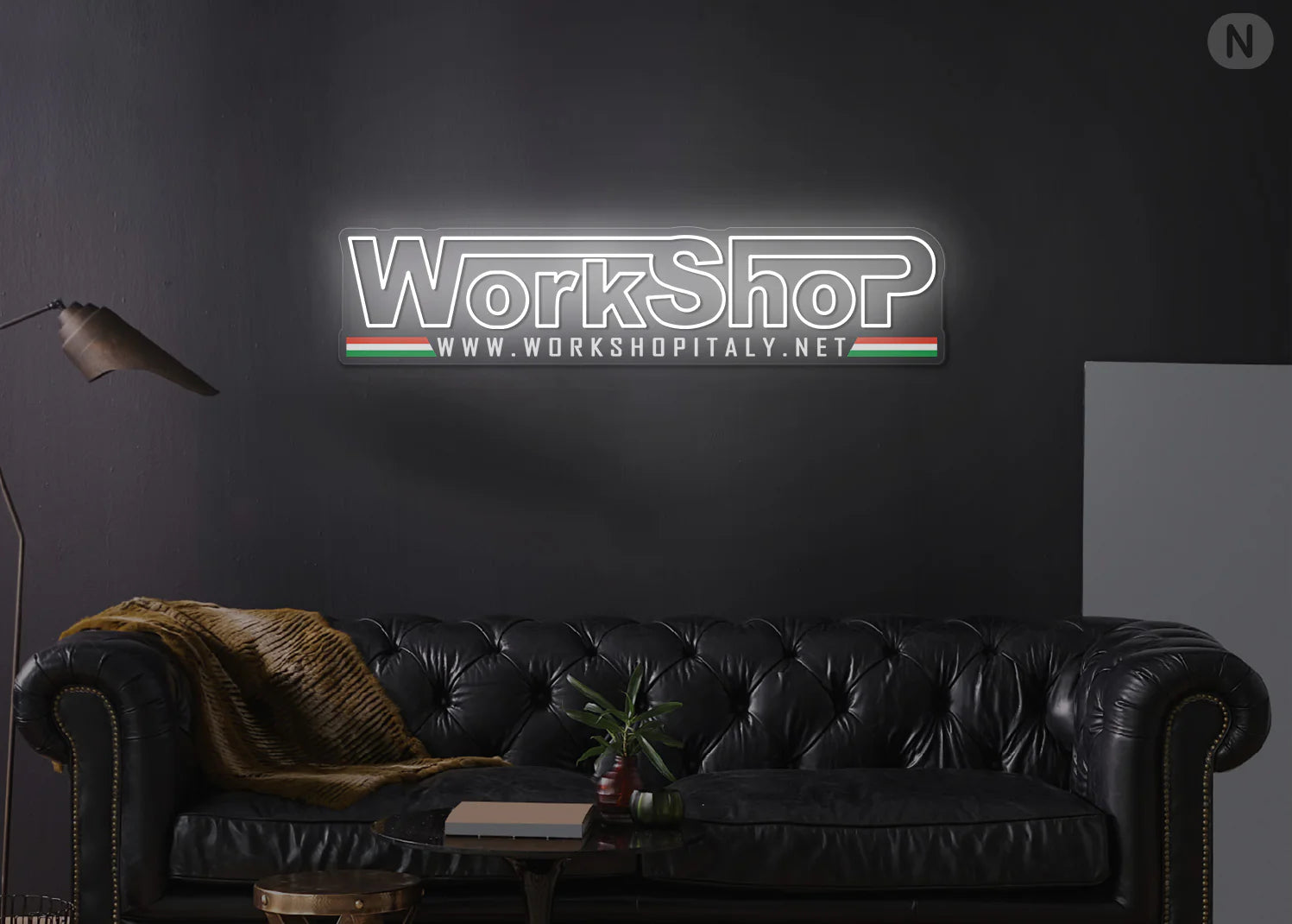 Insegna led neon Workshopitaly