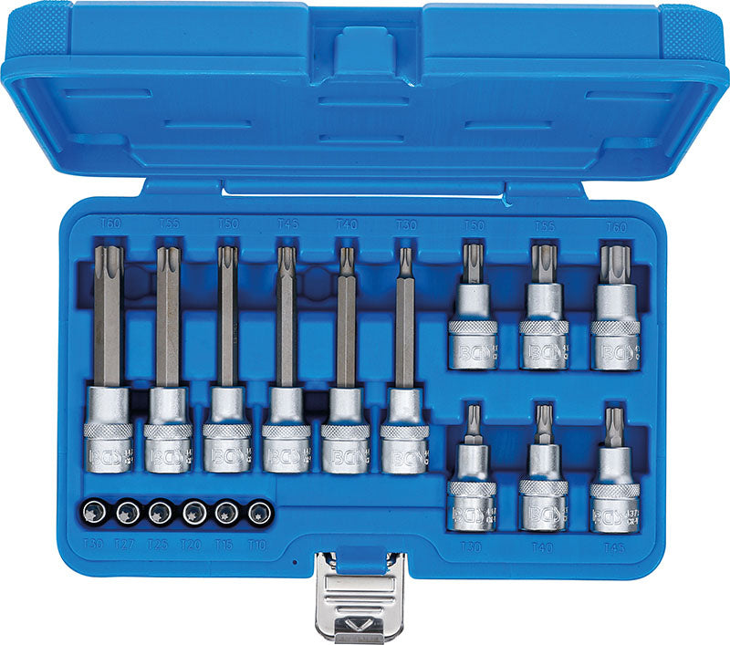 SET 18 PEZZI, CHIAVI A BUSSOLA ATTACCO 1/4” E 1/2”, TORX BGS5173