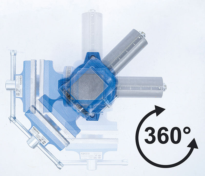 MORSA DA BANCO, GANASCE DA 100 MM, RUOTABILE A 360° BGS70965