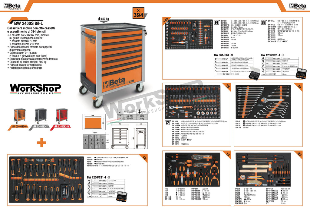 Sollevatore idraulico 2t lungo ribassato a 4 ruote Beta 3029L/2T