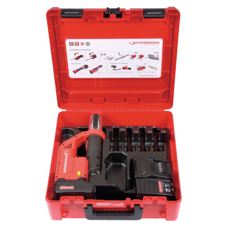 Pressatrice elettroidraulica a batterie  ROMAX Compact TT Set TH16-20-26, 1x2Ah,EU ROTHENBERGER