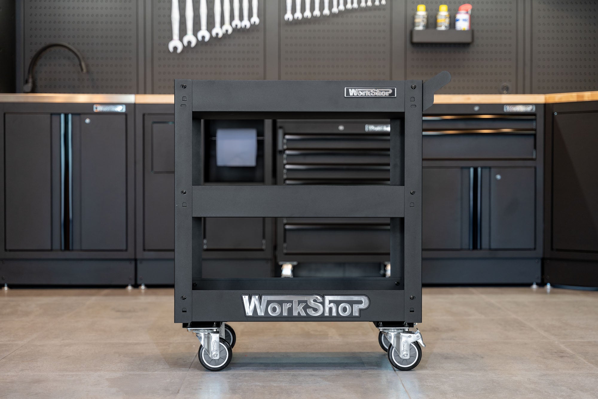 Carrello 3 ripiani Workshopitaly Total Black