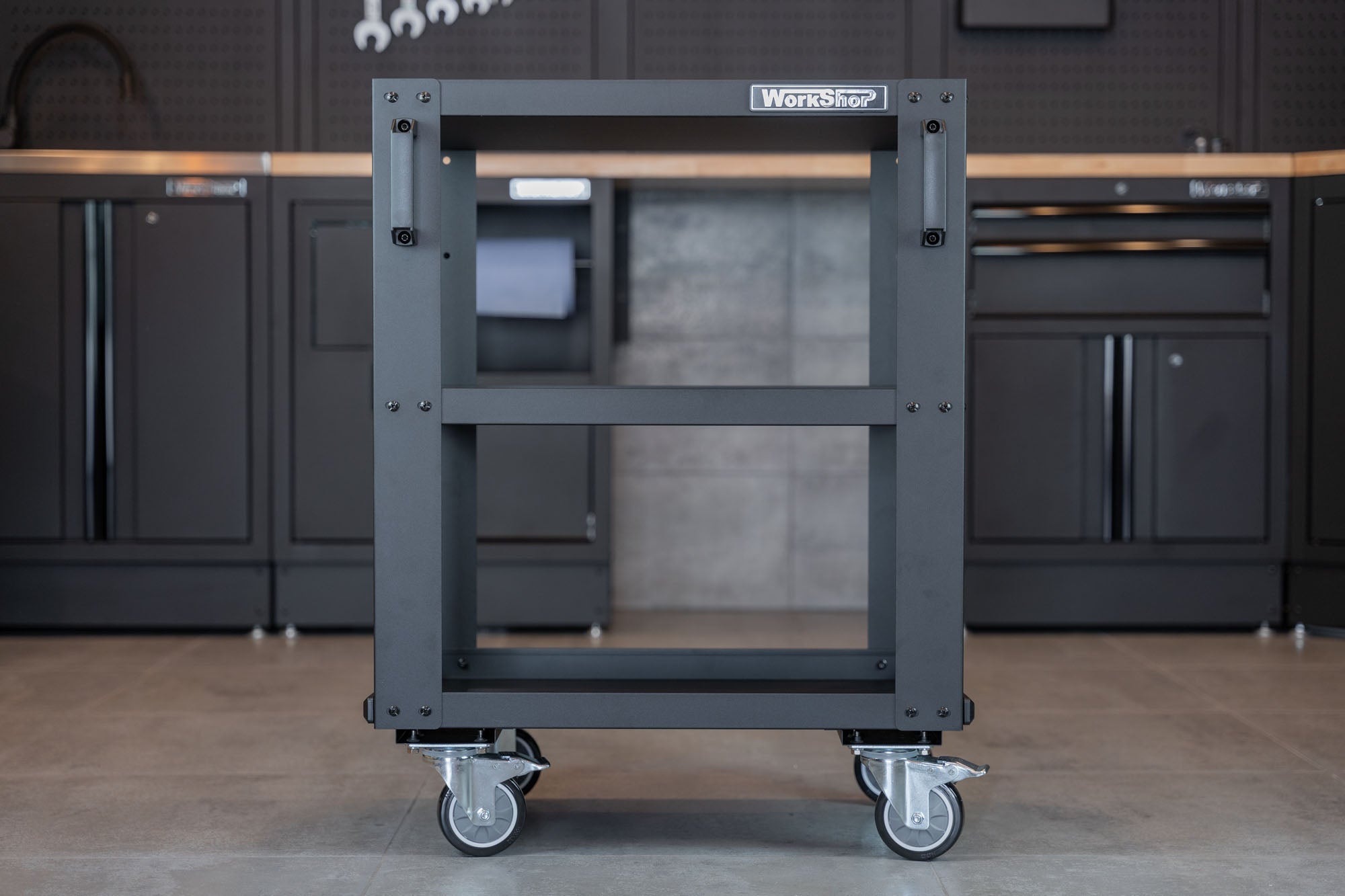 Carrello 3 ripiani per Officina Workshopitaly MPS Total Black