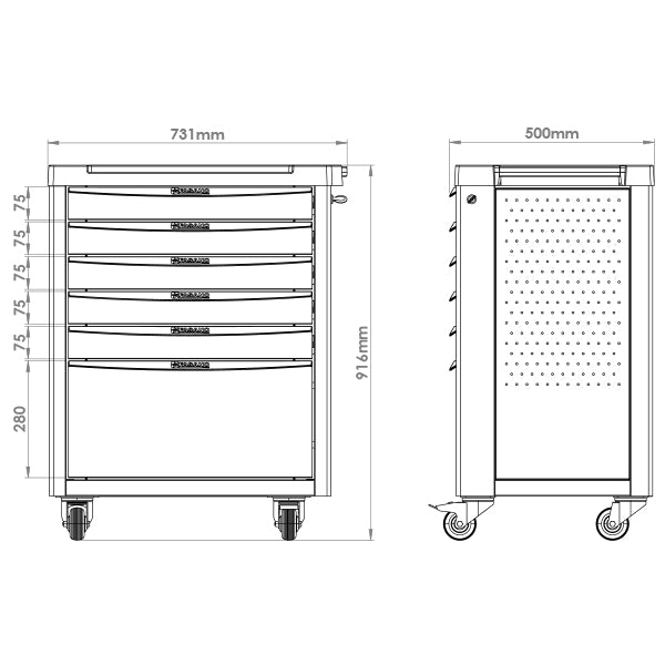 Carrello Porta Utensili Fasano Tools FG 100V/6T