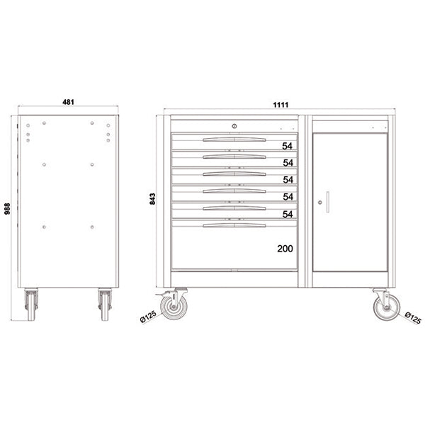 Carrello Porta Utensili Fasano Tools FG 105D/6G