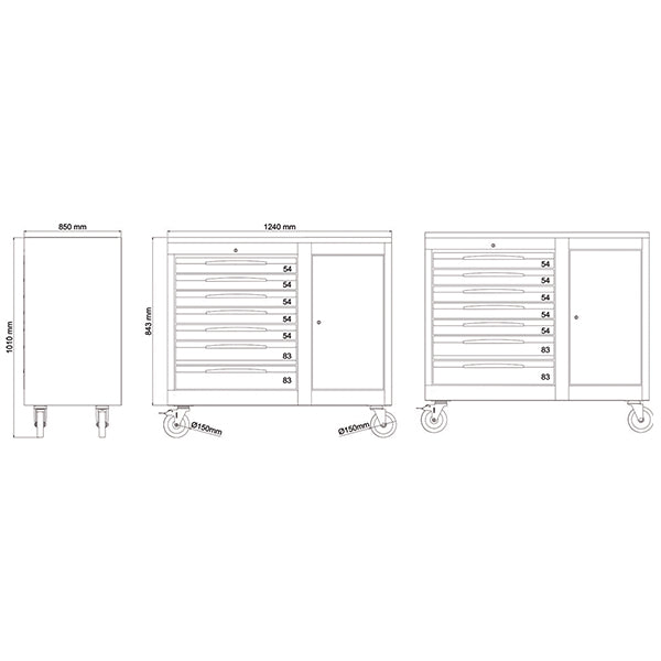 Carrello Porta Utensili Fasano Tools FG 160V/14L