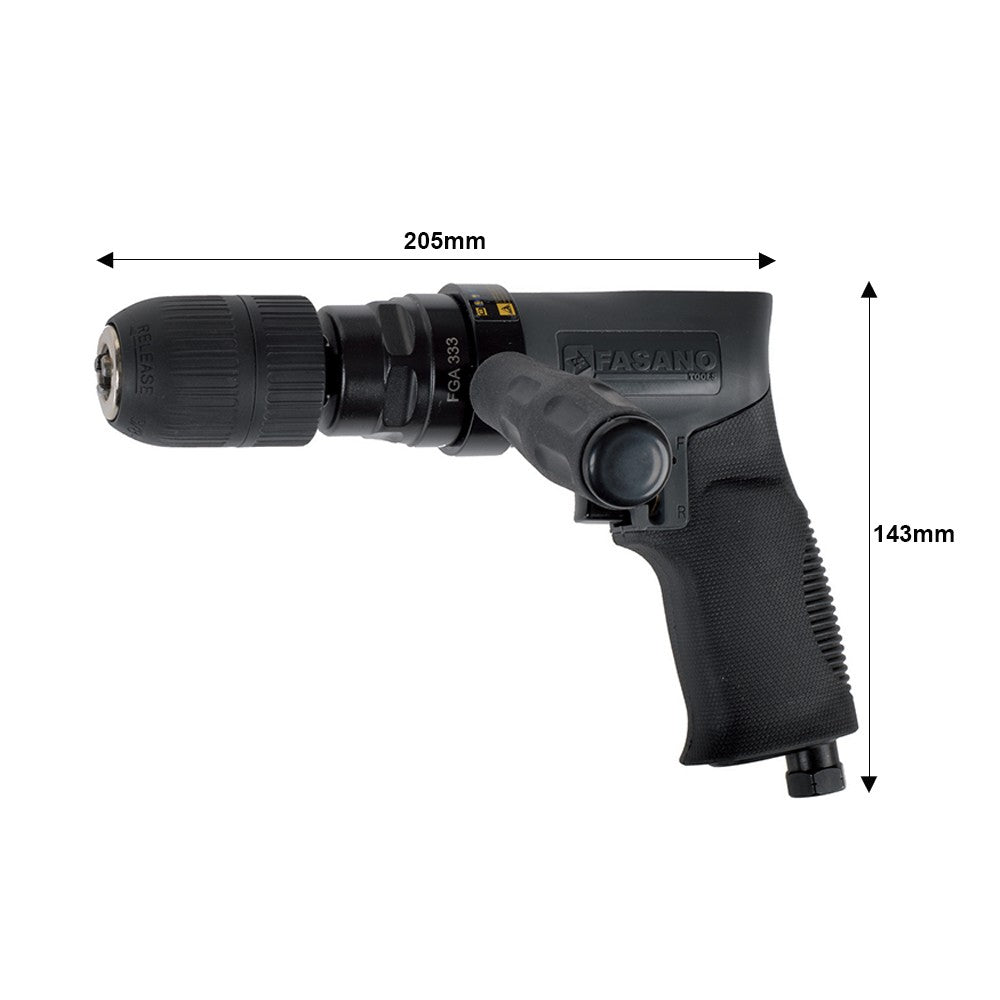 TRAPANO PNEUMATICO ANGOLARE CON MANDRINO AUTO-SERRANTE 1-13MM Fasano FGA 333