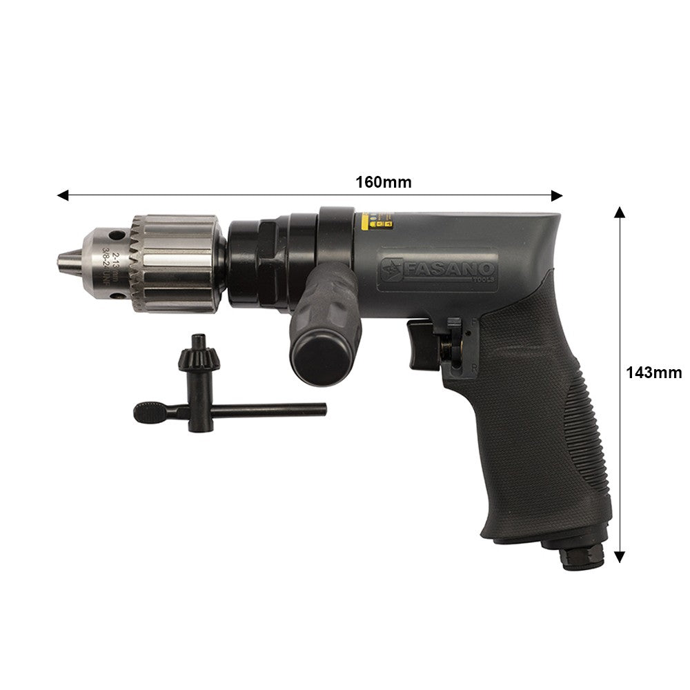 TRAPANO PNEUMATICO ANGOLARE CON MANDRINO IN ACCIAIO 1-13MM Fasano FGA 333/AC