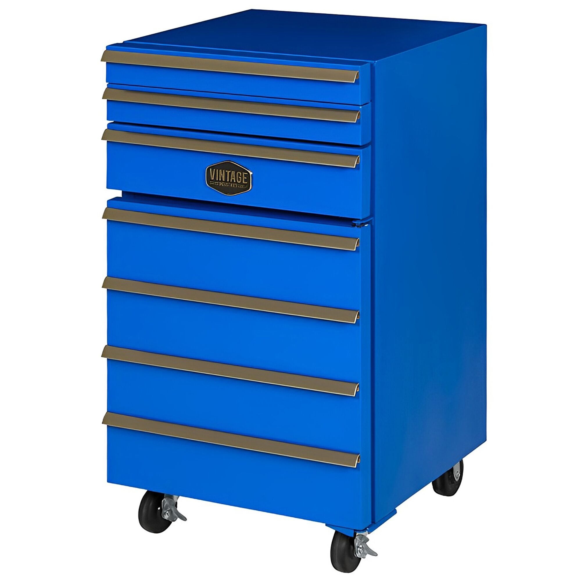 Carrello Vintage Frigorifero 50lt. 3 cassetti BLU