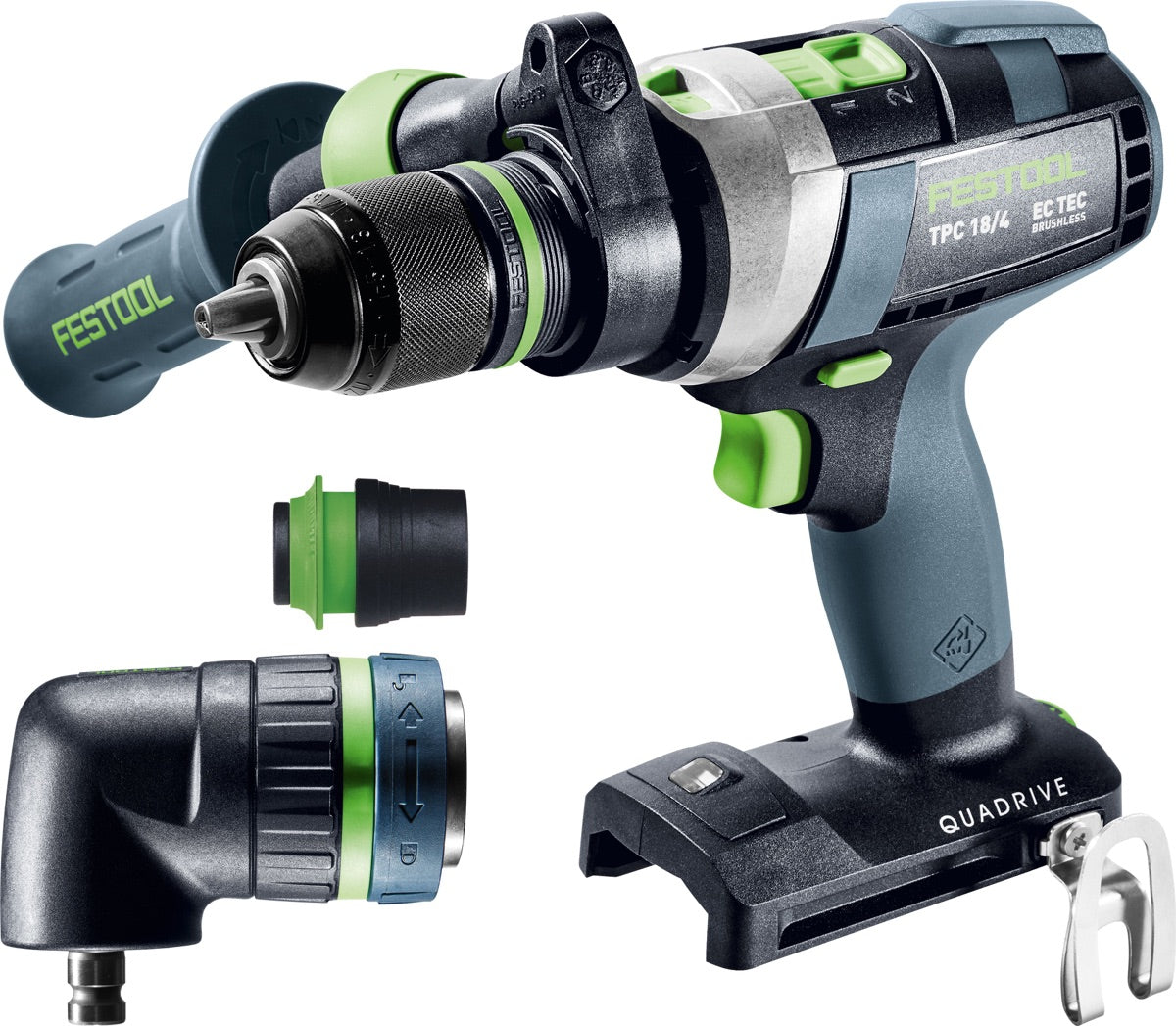 Festool Trapano avvitatore con percussione a batteria QUADRIVE TPC 18/4-Basic-Set