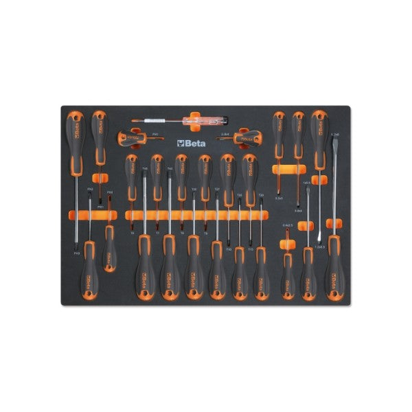 Assortimento 199 utensili universali Beta 5945VUM termoformato morbido per arredo C45PRO