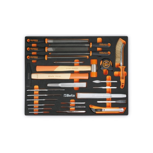 Assortimento 199 utensili universali Beta 5945VUM termoformato morbido per arredo C45PRO