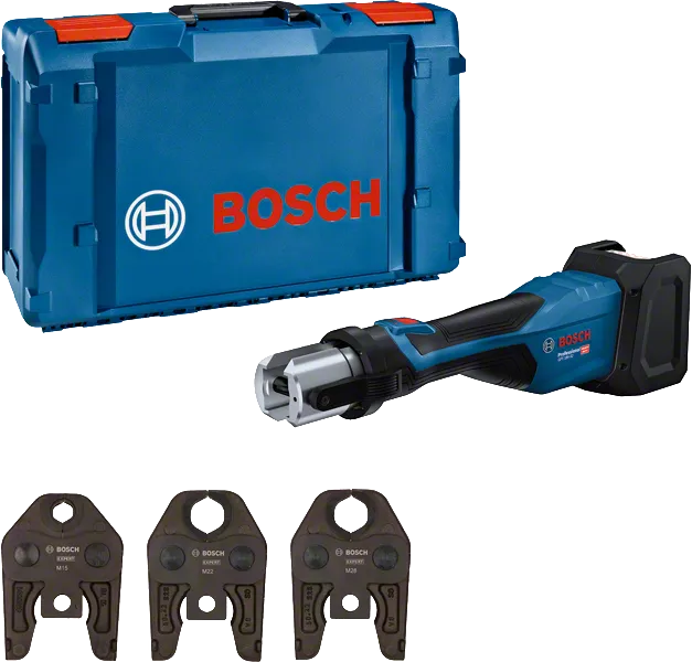 Pressatrice a batteria Bosch GPT 18V-32 Professional con ganasce profilo U 16 20 25