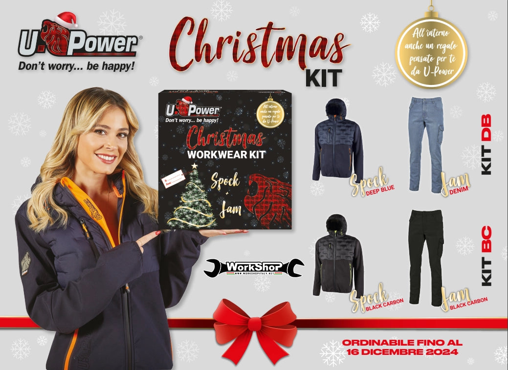 U-Power Christmas Box 2024 Giacca SPOCK  black+ Pantalone JAM black + Guanti ICON