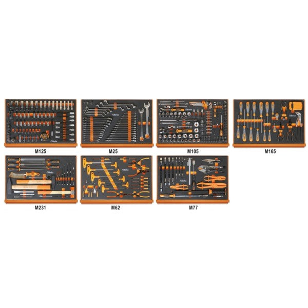 Assortimento di 333 utensili in termoformato morbido Beta 5988ROAD/7M