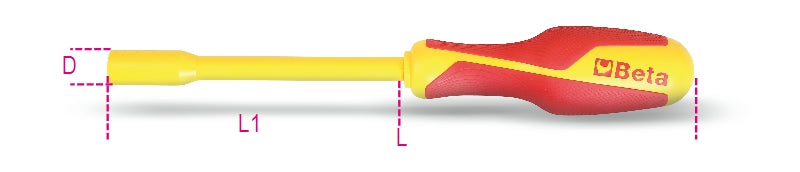 Chiavi a bussola esagonale con impugnatura Beta 943MQ Isolamento 1000V