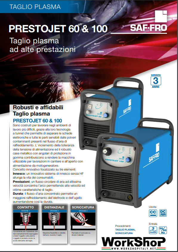 Taglio Plasma Saf Fro Prestojet 100