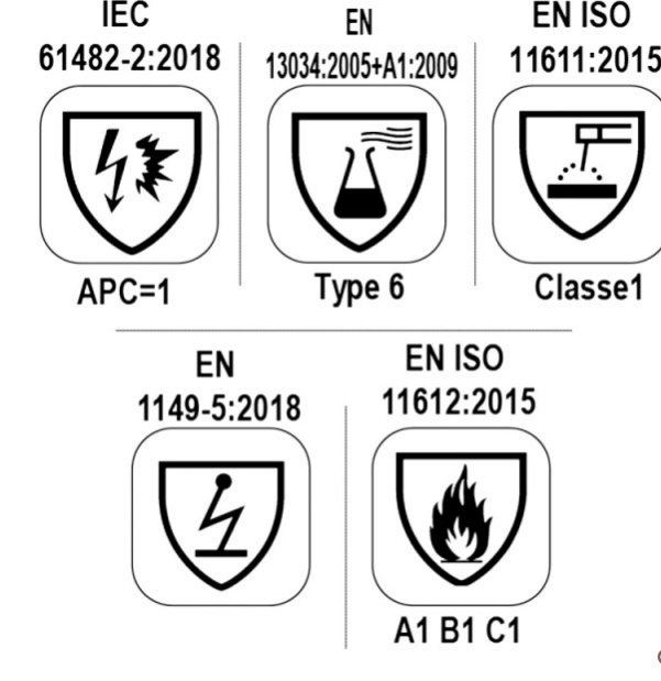 Pantaloni Protezione Fiamme Arco Elettrico Saldatura Agenti Chimici Beta 7940