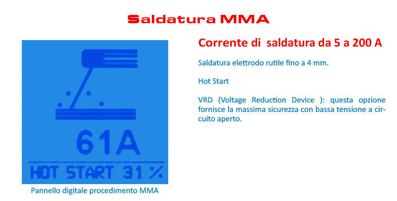 Saldatrice MIG MAG MMA TIG Prestomig 210 MP Saf-Fro