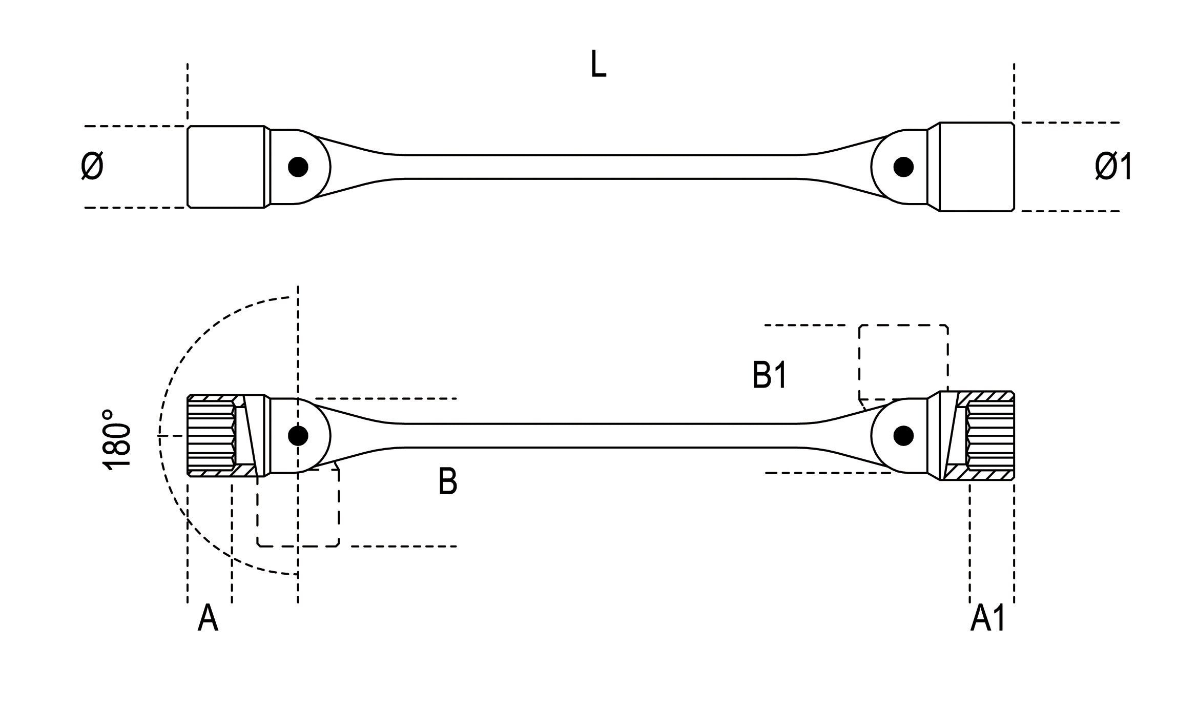 Chiavi bussola poligonale snodate Beta 80