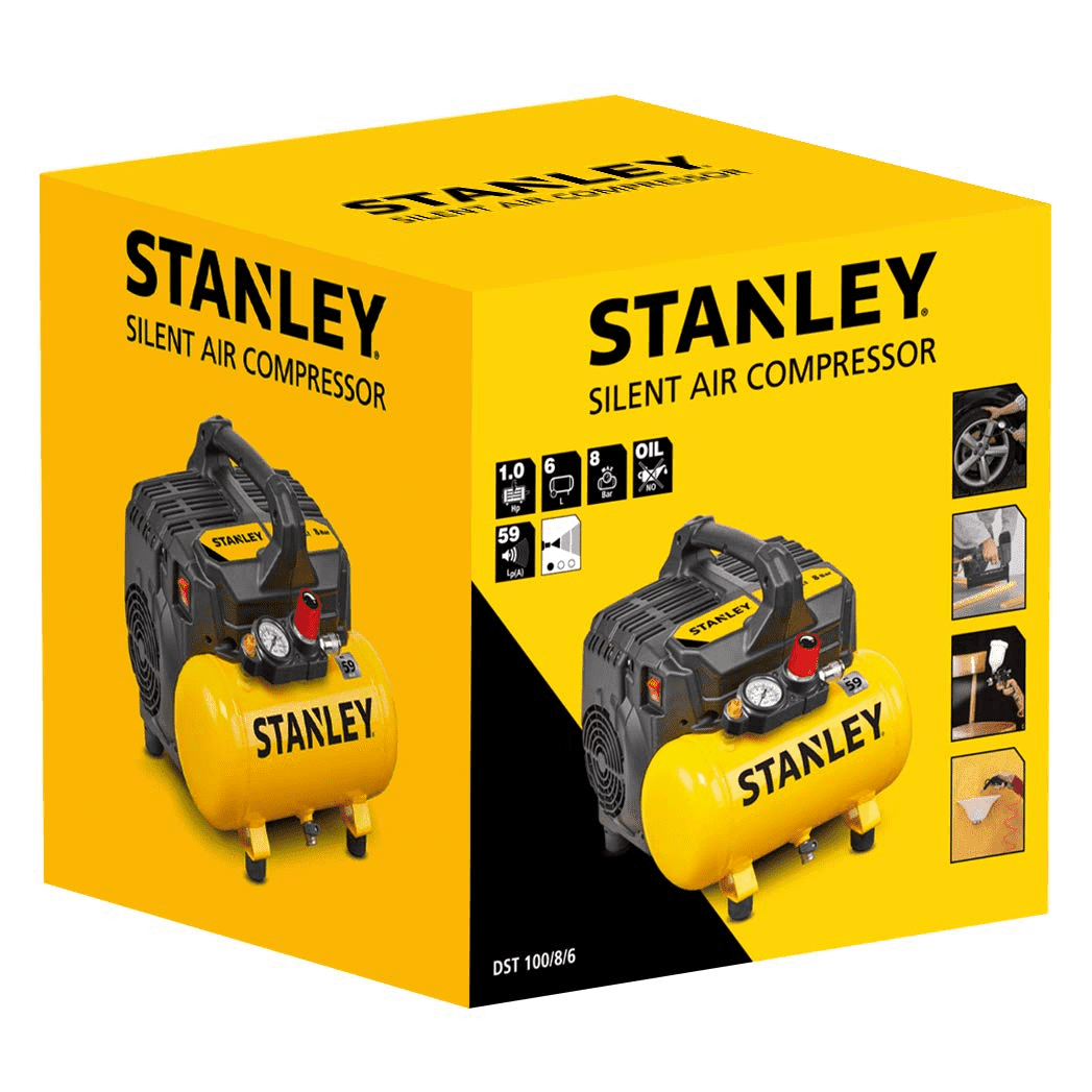 Stanley DST 300/8/50-2 Compressore aria silenzioso 50 lt